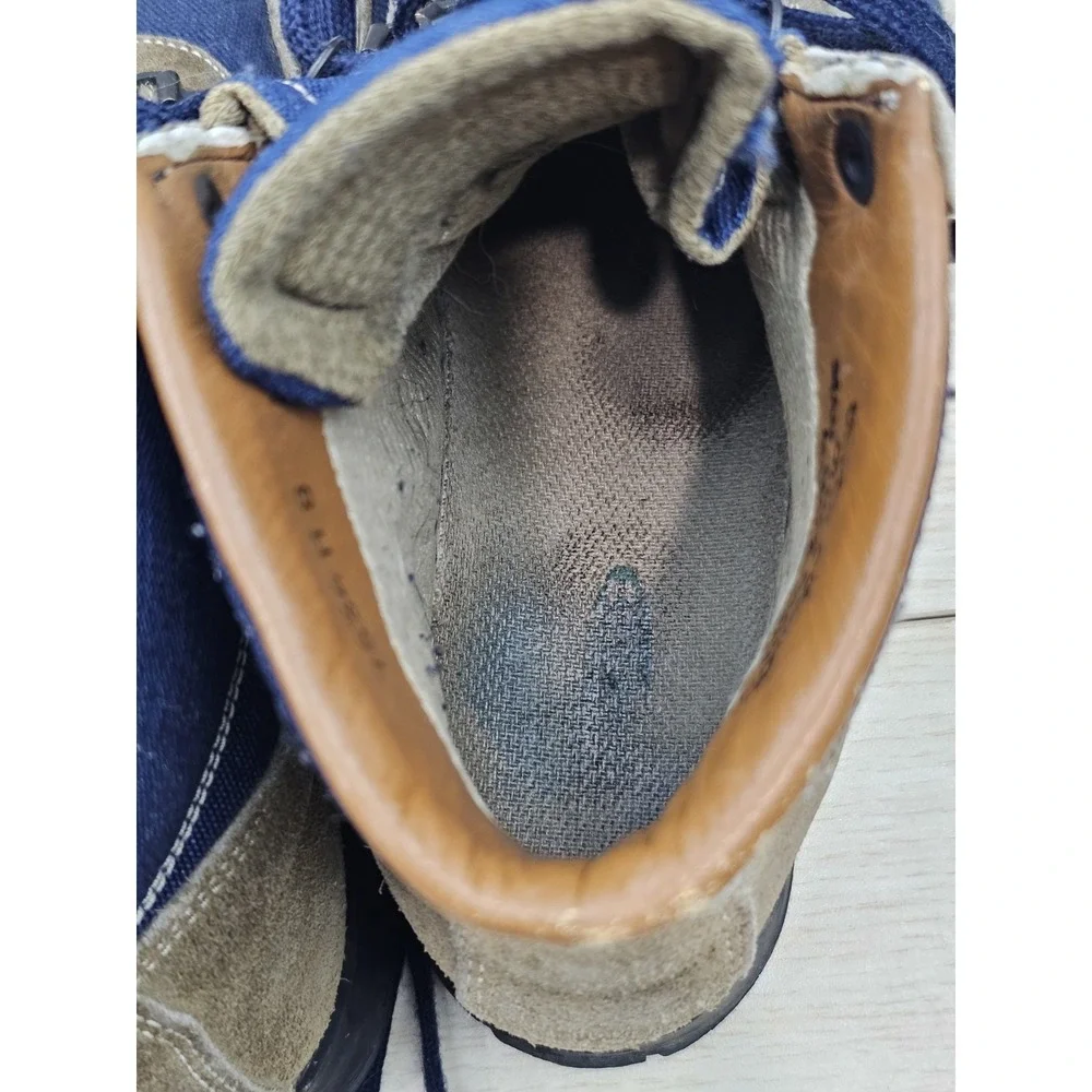 Vintage Vasque Skywalk Gore-Tex Hiking Boots‎ Mens 8 Italy Cow Suede Canvas 7534